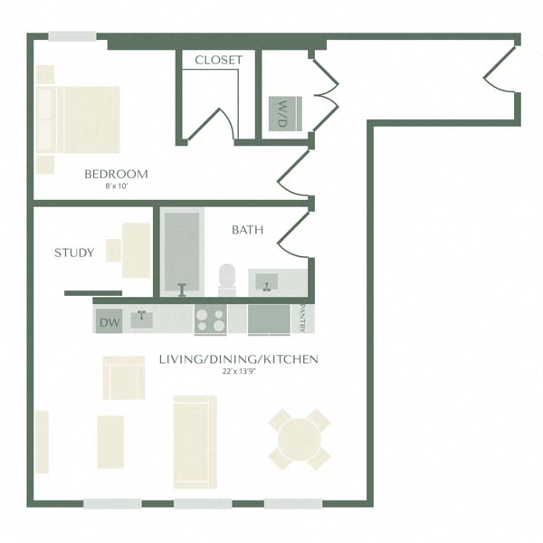 Floor plan layout diagram for A4